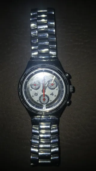 Swatch Irony Cronógrafo Plata/Blanco