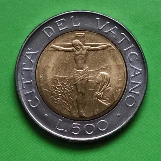 500 Lire Vaticano 1987 - Crocifissione