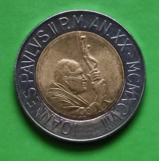 500 Lire Vaticano 1998 Giovanni Paolo II