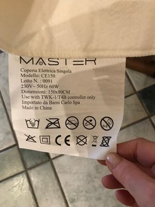 Coperta elettrica Master