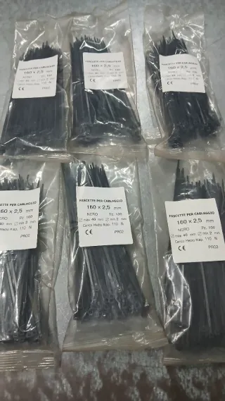 Set fascette plastica 102x2,5  e 160 x 2.5