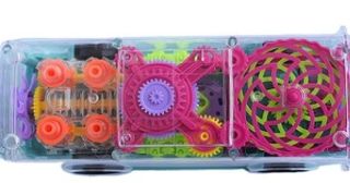 Autobús de juguete transparente