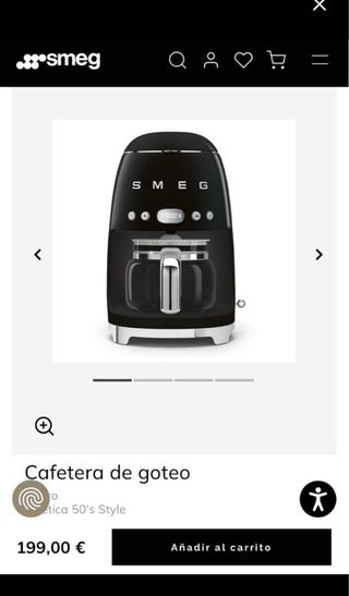 Cafetera Goteo Programable SMEG 50's Style