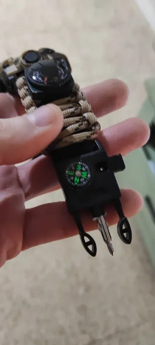 Reloj Militar Supervivencia Paracord Brújula buceo