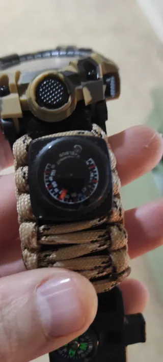 Reloj Militar Supervivencia Paracord Brújula buceo