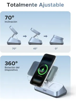 SinAbrir UGREEN MagFlow Qi2 25W Cargador Inala3en1