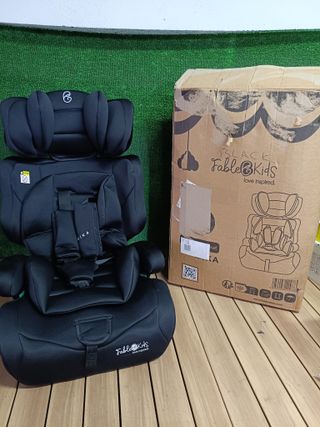 Asiento infantil para coche de 9 – 36 kg, cinturón de seguridad de 3 puntos, asiento infantil a partir de 15 m, asiento de coche para niños de 76 – 150 cm, reposacabezas ajustable, ECE