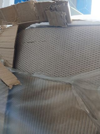 Base Tapizada Sin Patas con Tejido 3D 90x200 cm