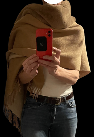 Estola S. Bachiller camel y beige con pelo