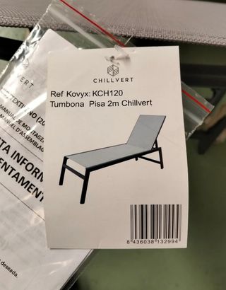 Chillvert Tumbona Alumnio Pisa 203x64x43 cm