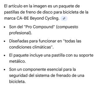 Pastillas Freno Disco Bici CATEK Pro Compund