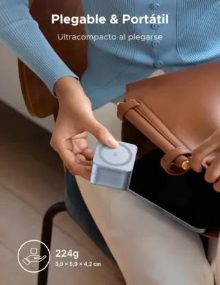 SinAbrirUGREEN MagFlow Qi2 25W Cargador Inal. 2en1