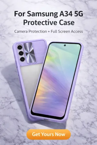 Funda Samsung A34 5G Lila Protectora