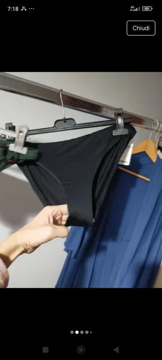 Set 2 slip bikini verde e nero nuovi tg. M