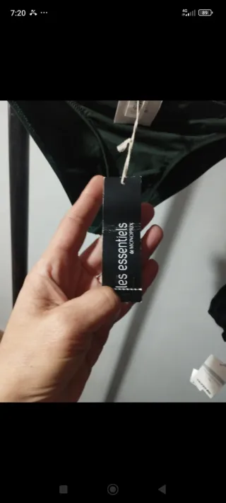 Set 2 slip bikini verde e nero nuovi tg. M