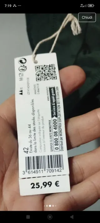 Set 2 slip bikini verde e nero nuovi tg. M