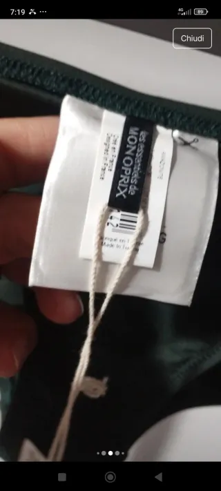 Set 2 slip bikini verde e nero nuovi tg. M