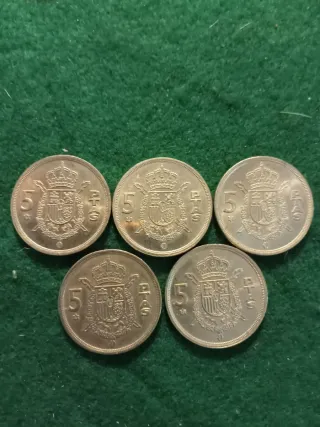 50 monedas 5 Pesetas 1975