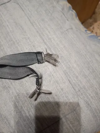 Bretelle unisex grigie con clip