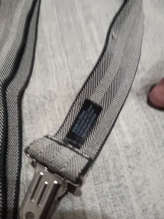 Bretelle unisex grigie con clip