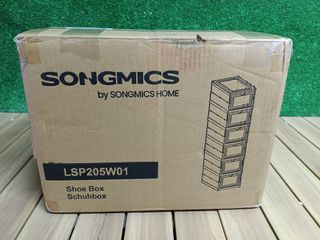 SONGMICS Cajas para Zapatos Juego de 6 Organizadores Apilables Transparente y Blanco Nube