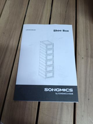 SONGMICS Cajas para Zapatos Juego de 6 Organizadores Apilables Transparente y Blanco Nube