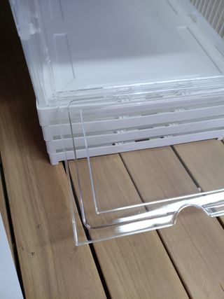 SONGMICS Cajas para Zapatos Juego de 6 Organizadores Apilables Transparente y Blanco Nube