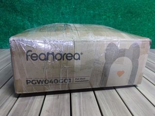 Feandrea Cama de Perros, Cama para Perros, Cojín Central Extraíble y Lavable, Alfombra de Felpa Suave y Mullida, 80 cm de Diámetro, Gris Ombré PGW040G01