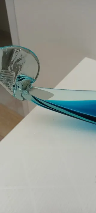 Posacenere gondola veneziana Murano blu