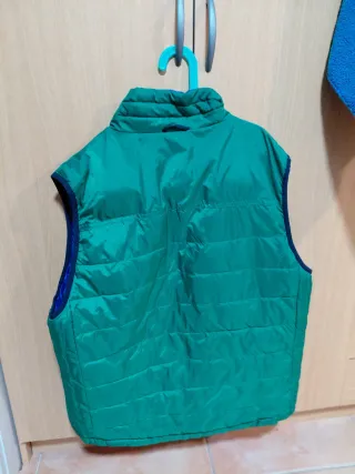 Chaleco reversible hombre azul/verde