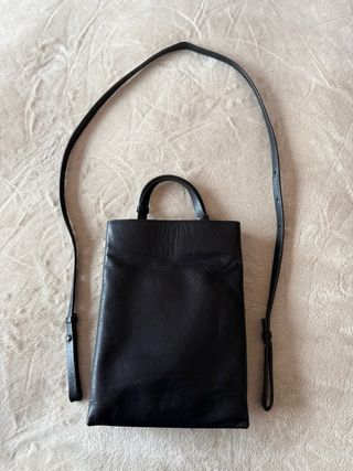 Borsa COS pelle nera 2 scomparti