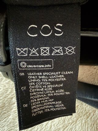 Borsa COS pelle nera 2 scomparti