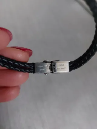 Pulsera Viceroy trenzada negra y plateada