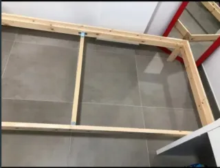 Estructura cama madera 90x200