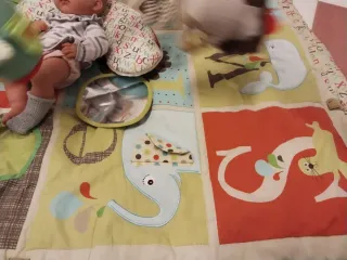 Manta de juegos con almohada y accesorios