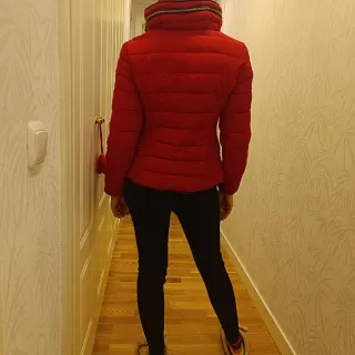 Abrigo Rojo El Corte Inglés Talla M.