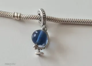 Charm Pandora Globo blu