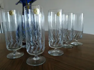 50 Copas de Cristal Grabado Vintage