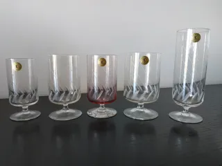 50 Copas de Cristal Grabado Vintage