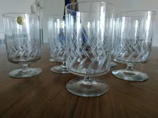 50 Copas de Cristal Grabado Vintage