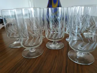50 Copas de Cristal Grabado Vintage