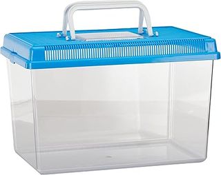 Ferplast Acuario de plástico para peces GEO LARGE Tanque de 6 L, Terrario para insectos y tortugas, Plástico, Rejillas de ventil