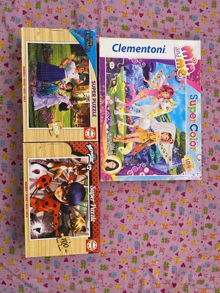 3 Puzzles Infantiles Disney y Miraculous