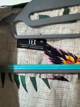 Camisa Estampada Hawaiana Hombre Beige Verde