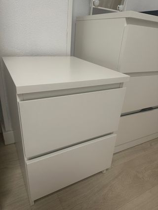 Mesita Noche Malm Ikea Blanca