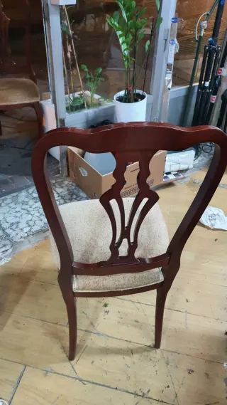 Juego de 6 sillas de comedor de madera