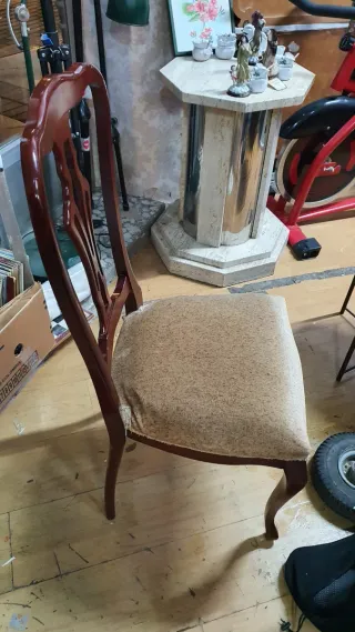 Juego de 6 sillas de comedor de madera