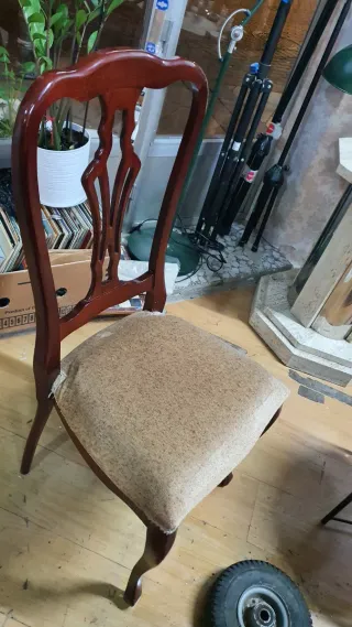 Juego de 6 sillas de comedor de madera