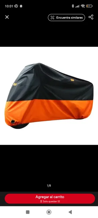 Funda para moto impermeable talla M 1,8m