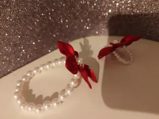 Set Bracciale e Anello Rosso Oro